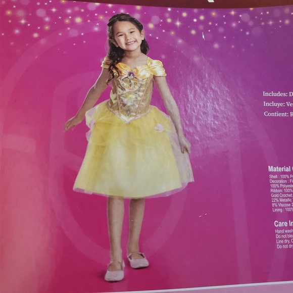 Disney Princess Belle Costume Dress Walmart Exclusive Girls S (6/6X) New - Picture 2 of 5
